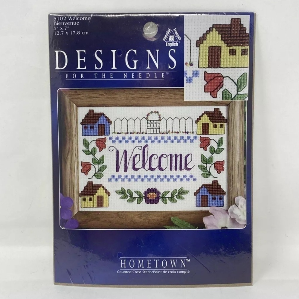 DESIGNS FOR THE NEEDLE HOMETOWN Counted Cross Stitch Kit #5102 7x5 NOS DIY